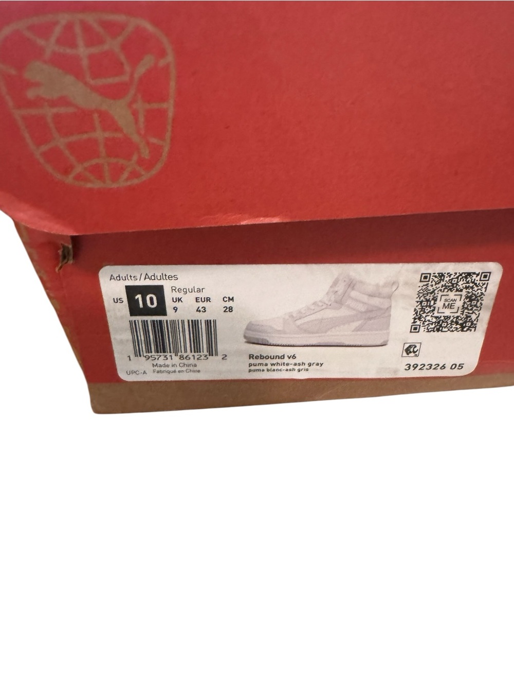 Puma Men’s High-Top Sneaker in White and Light Gray - Picture 4 of 6